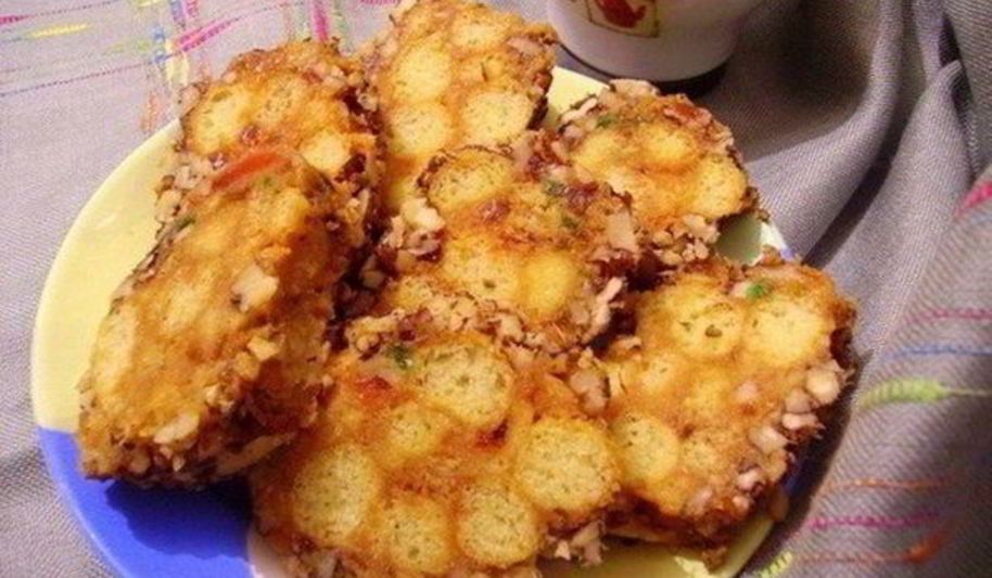 Рецепт пирожное из кукурузных палочек с орехом