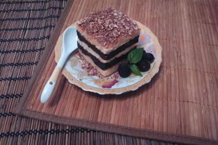 Пирожное Полосатая зебра с яблочно-имбирным джемом