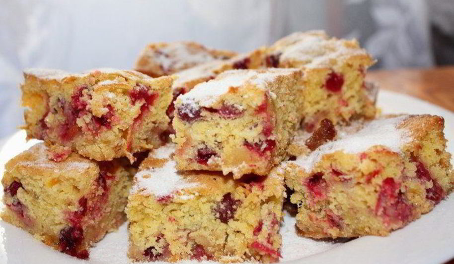 Рецепт пирожное с клюквой