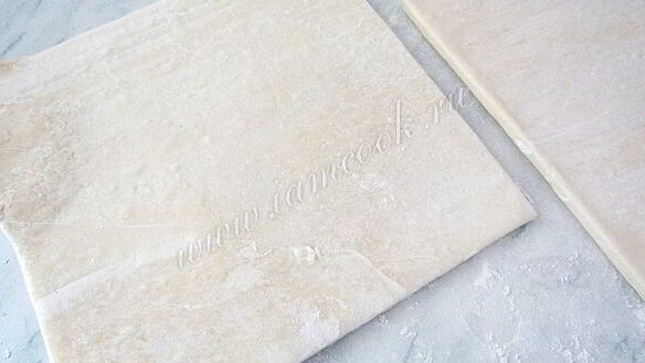 ШАГ 3. пирожные из слоеного теста с персиками