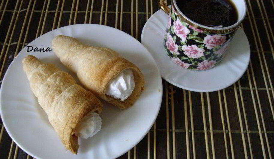 Рецепт пирожные трубочки