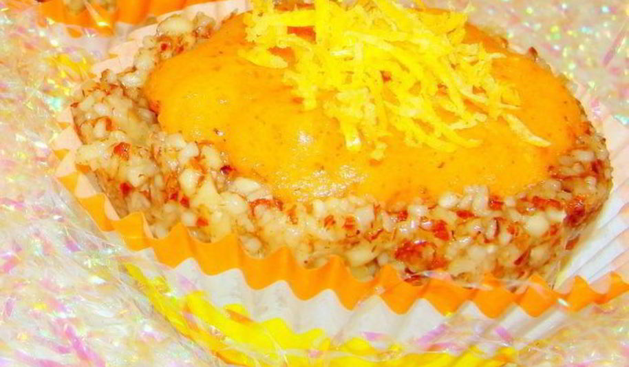 Рецепт полезное миндальное пирожное с хурмой