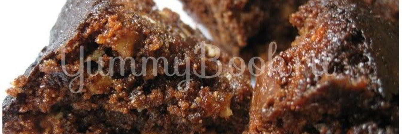 Шоколадные брауни на манке с миндалем