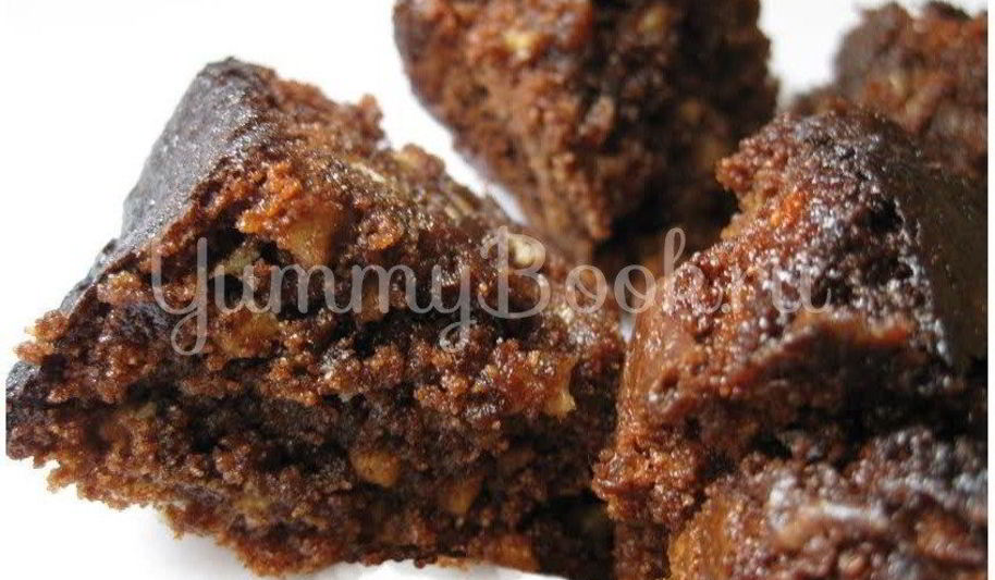 Рецепт шоколадные брауни на манке с миндалем