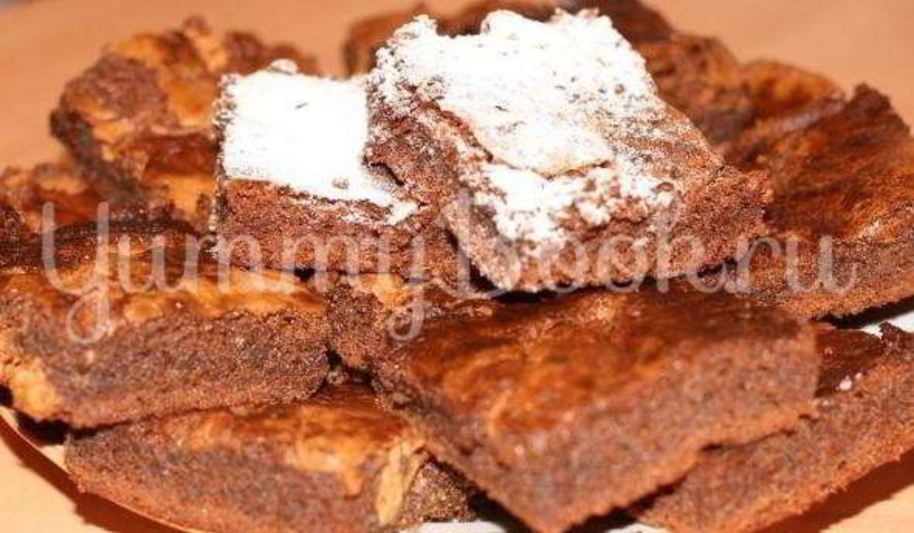 Рецепт шоколадные брауни с арахисовыми завитками
