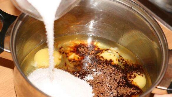 ШАГ 9. шоколадные брауни с арахисовыми завитками