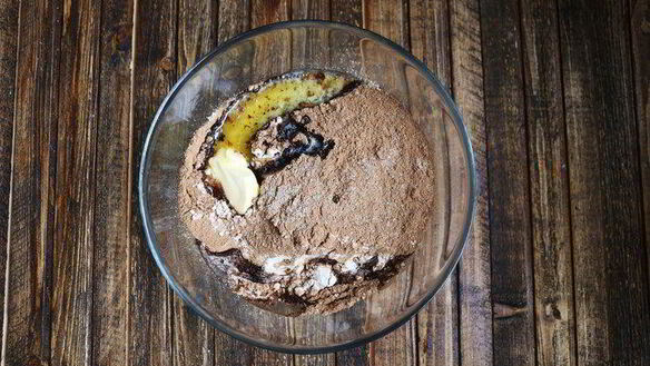 ШАГ 3. тыквенный брауни с кэробом