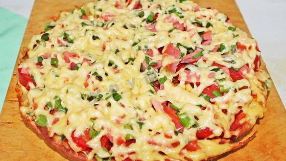 ШАГ 10. быстрая пицца на кефире без сметаны на сковороде