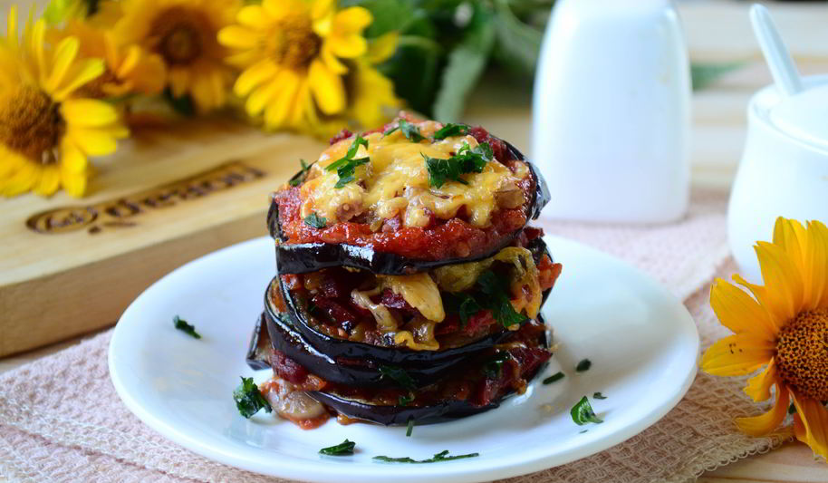 Рецепт мини-пицца на баклажанах