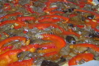 Овощная постная пицца без сыра на дрожжевом тесте