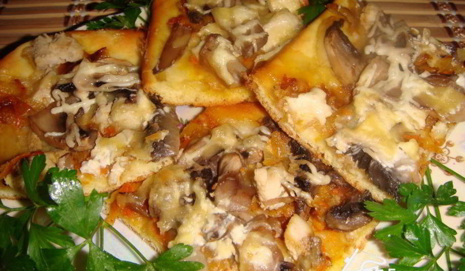 Рецепт пицца грибная