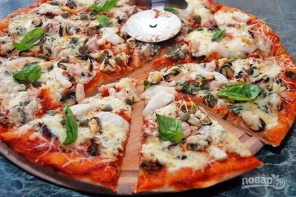 Пицца из морепродуктов