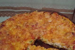 Пицца из тыквы с курицей