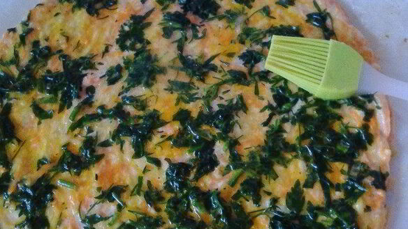 ШАГ 5. пицца из тыквы с курицей