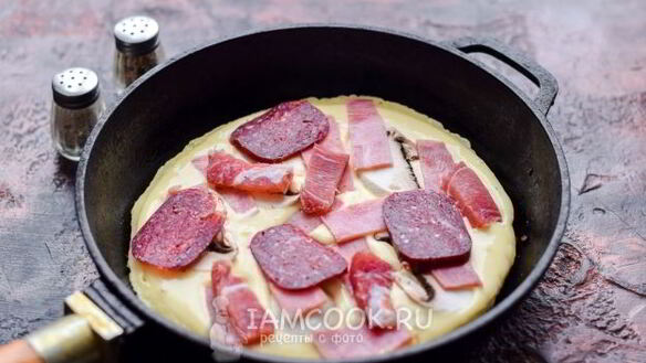 ШАГ 12. пицца из жидкого теста на сковороде