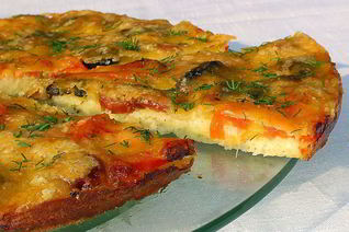 Пицца на кабачковой основе