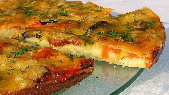 ШАГ 8. пицца на кабачковой основе