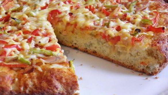 ШАГ 12. пицца на творожном тесте с курицей