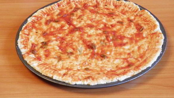 ШАГ 6. пицца на творожном тесте с курицей