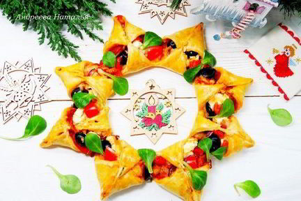Пицца Рождественский венок