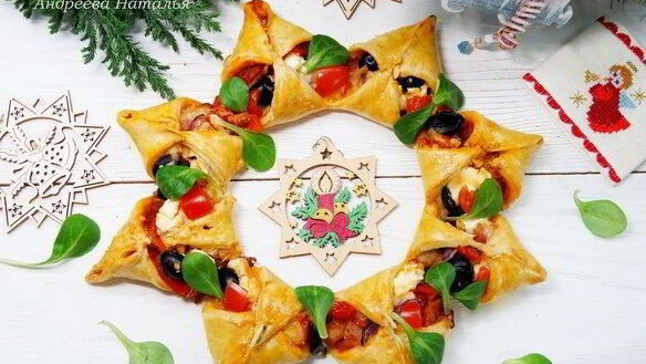 ШАГ 15. пицца рождественский венок