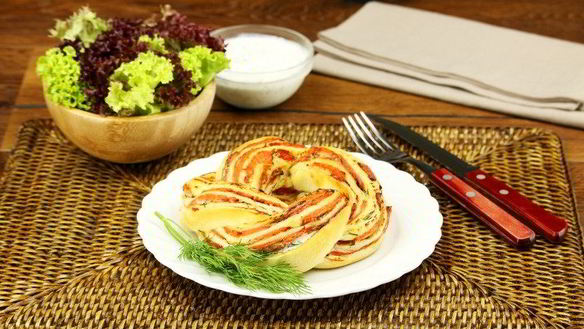 ШАГ 6. пицца с красной рыбой