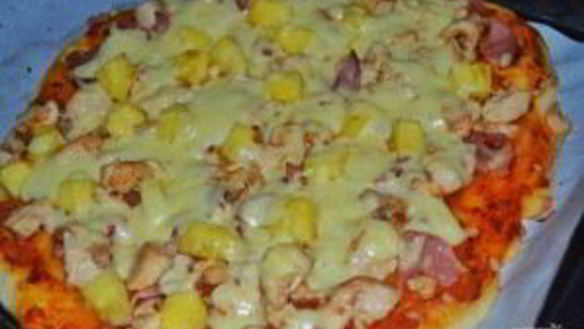 ШАГ 7. пицца с курицей и ананасами