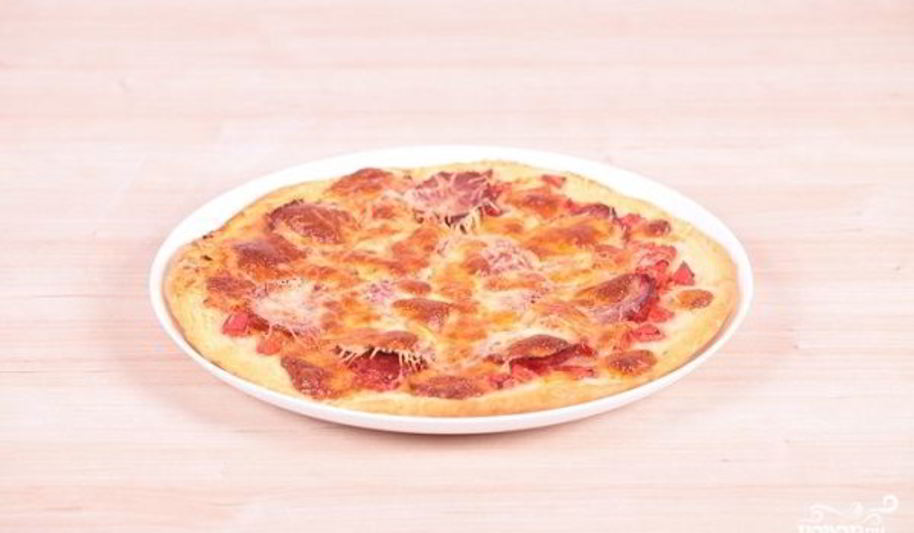 Рецепт пиццы с салями