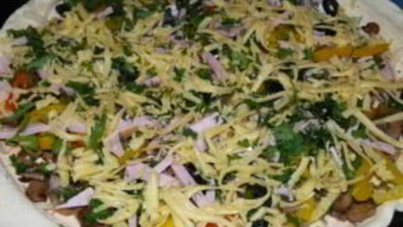 ШАГ 2. пицца с сыром и грибами