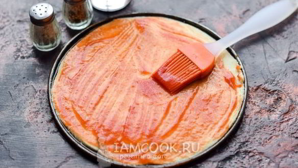 ШАГ 10. пицца с ветчиной, сыром и помидорами