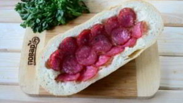 ШАГ 4. пицца в батоне