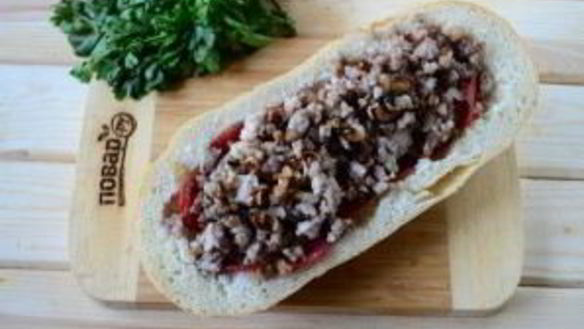 ШАГ 5. пицца в батоне