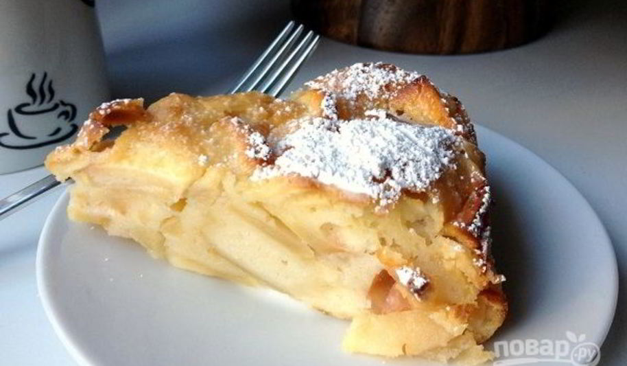 Рецепт аппетитная яблочная шарлотка