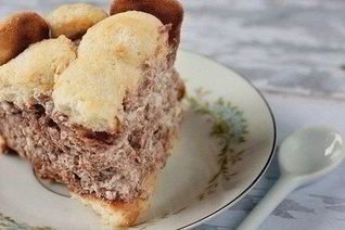 Французская шарлотка с ликером и шоколадом