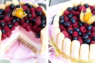 Малиновая шарлотка