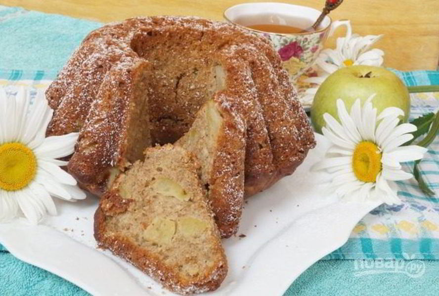 Шарлотка на кефире в духовке