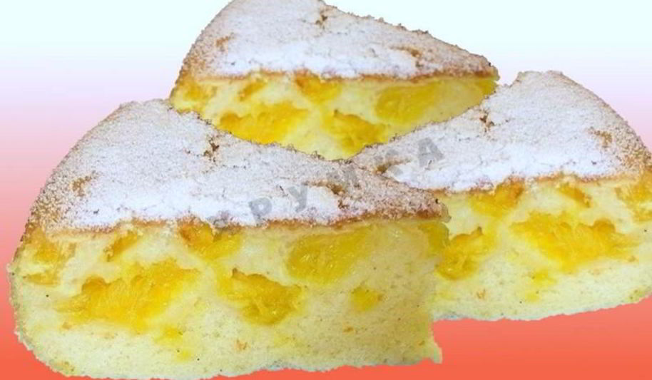 Рецепт шарлотка с апельсинами в мультиварке