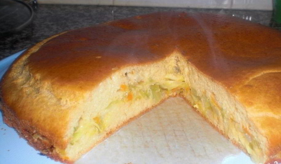 Рецепт шарлотка с капустой