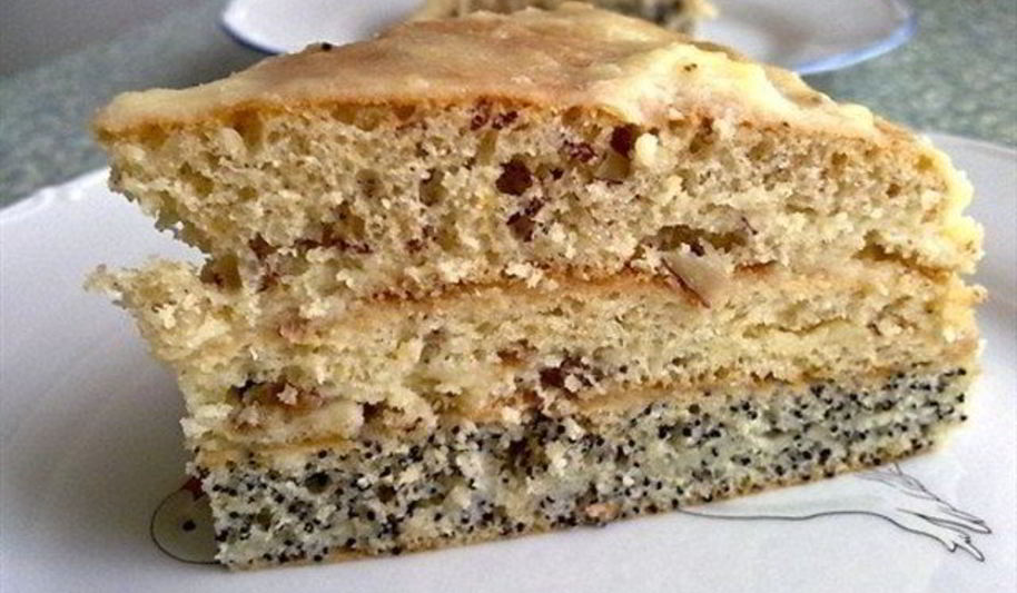 Рецепт шарлотка с маком и яблоками