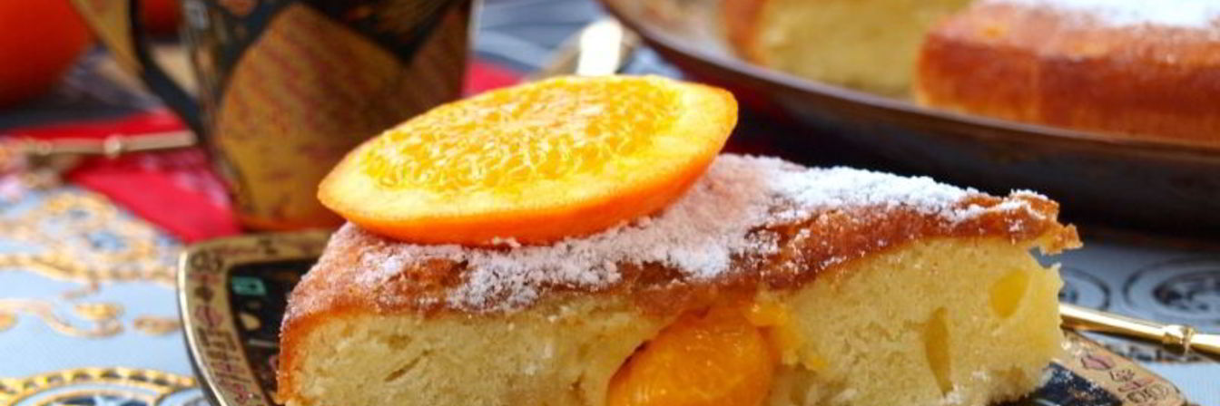 Шарлотка с мандаринами