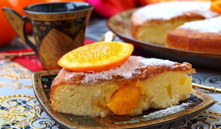 Рецепт шарлотка с мандаринами