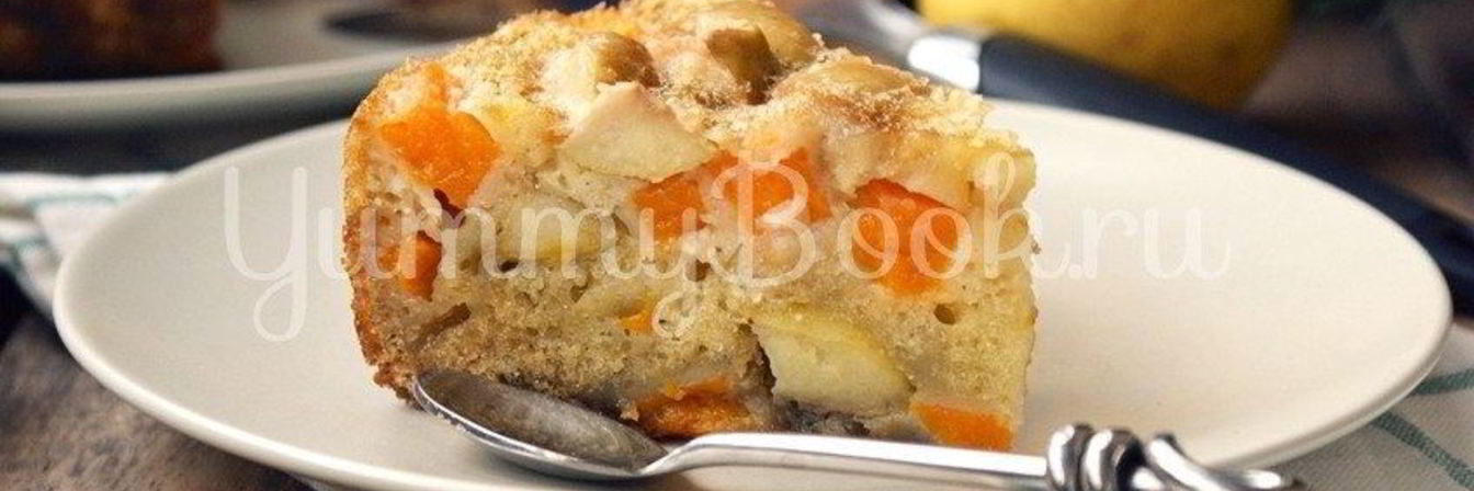 Шарлотка с тыквой и яблоками в мультиварке