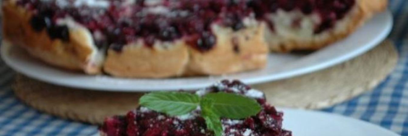 Шарлотка со смородиной