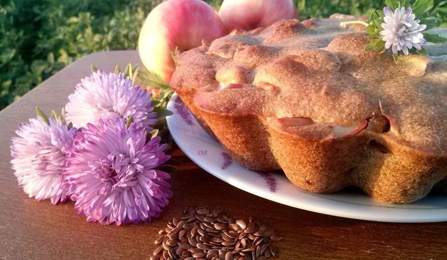 Рецепт вегетарианская шарлотка без яиц