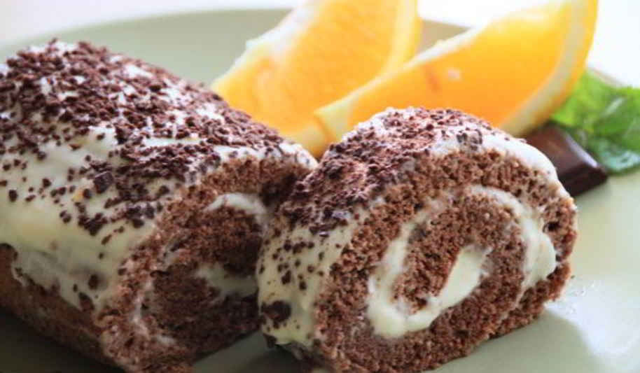 Рецепт шоколадна-апельсинового рулета