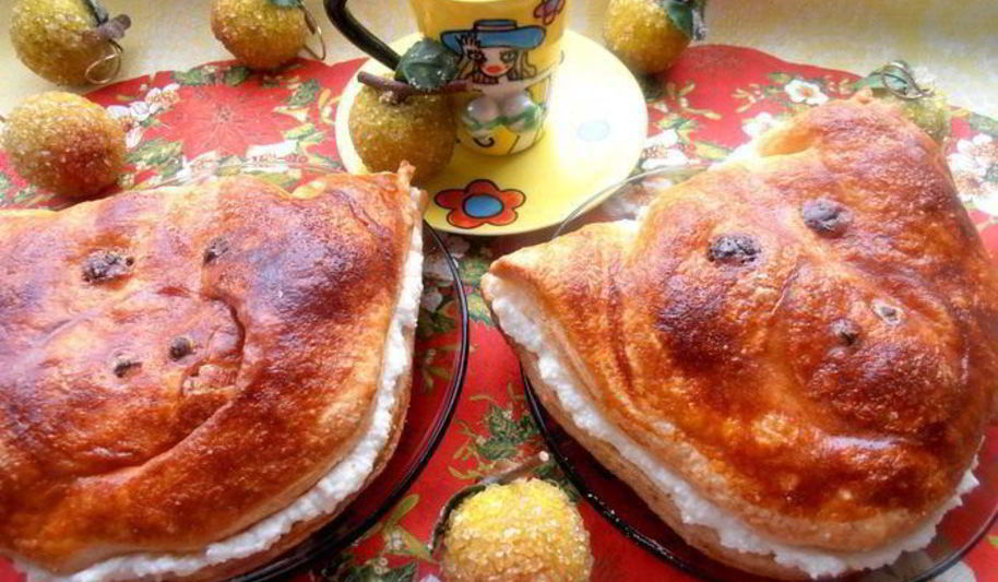 Рецепт слойки с творогом румяные хрюши