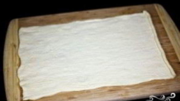 ШАГ 2. слойки с ветчиной