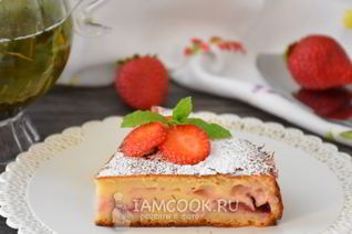 Клубничный творожник