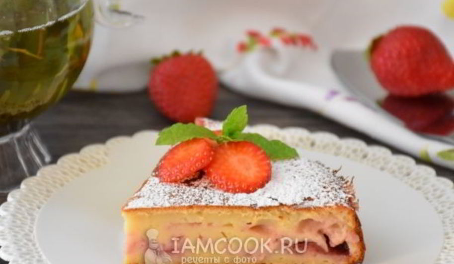 Рецепт клубничный творожник