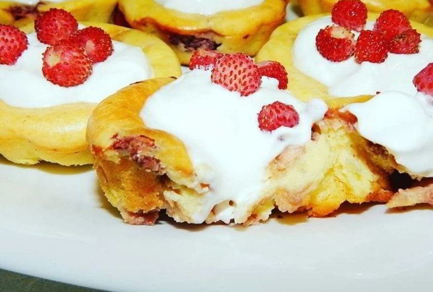 Сырники с земляникой в духовке